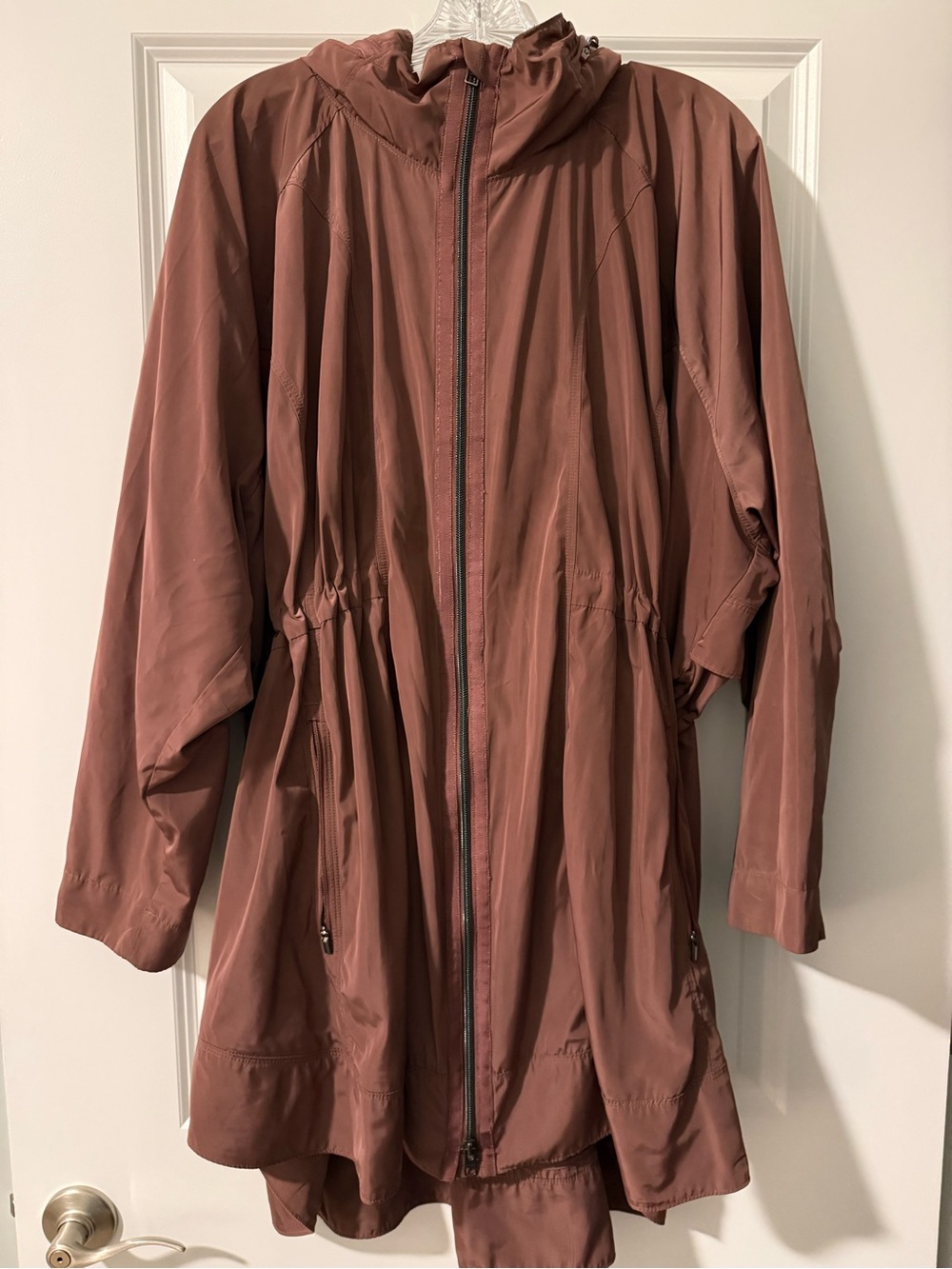 Athleta Dusty Rose Hooded Rain Jacket